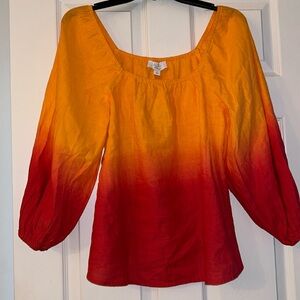 Charter Club luxury linen top.  Size Petite L